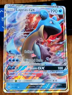 Pokemon TCG Lapras GX Sun & Moon Base Set 35/149 Holo Ultra Rare MP - Image 1
