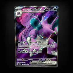 Pokemon TCG Destined Rivals Team Rocket's Nidoking ex #216/182 Ultra Rare NM - Image 1