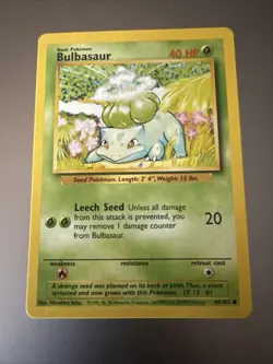 Pokemon - Base Set Unlimited - Bulbasaur 44/102 - Common NM - Image 1
