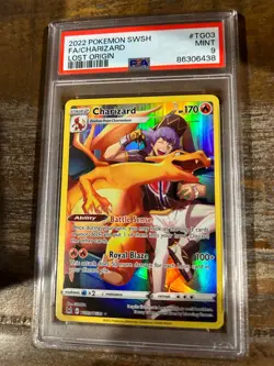POKEMON 2022 Lost Origin Full Art CHARIZARD #TG03 PSA 9 Mint RARE 7 - Image 1