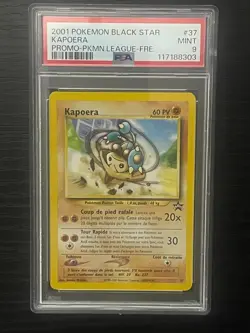 PSA 9 Pokemon TCG Kapoera Hitmontop Black Star Promo #37 French - Rare Pop 10! - Image 1