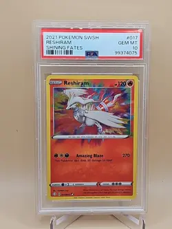 2021 Pokemon Reshiram 017/072 AMAZING RARE Shining Fates - PSA 10 - Image 1