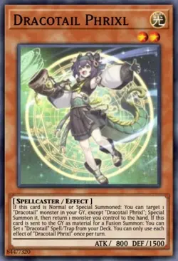 Yugioh DOOM OF DIMENSIONS Dracotail Phrixl DOOD-EN023 Secret Rare NM IN HAND - Image 1