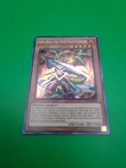 Yugioh Ignis Heat, the True Dracowarrior FIGA-EN053 Secret Rare 1st Ed NM - Image 1