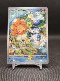 Castform Sunny Form 195/191 Pokemon TCG Surging Sparks Illustration Rare Card - Image 1