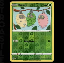 Burmy 009/172 Swsh09: Brilliant Stars - Reverse Holo - Common - Pokemon Card TCG - Image 1