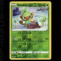 Grookey 016/198 Chilling Reign - Reverse Holo - Common - Pokemon Card TCG - Image 1