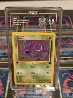 Zubat TAG 6.5 1st Edition Non-Holo Foil Pokemon Team Rocket Vintage Card #70/82 - Image 1