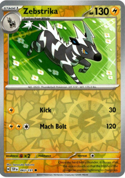 Zebstrika 063/191 | Surging Sparks | Common Reverse Holo | NM Pokemon Card - Image 1
