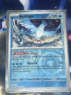 Articuno Reverse Holo NM 144/165 Scarlet & Violet 151 Pokemon Card - Image 1