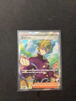 Pokemon TCG Trainer Card Brassius Full Art 135/131 Supporter Prismatic Evolution - Image 1