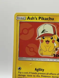 Ash's Pikachu - SM109 - Pokemon Sun & Moon Promo Rare Card LP - Image 2