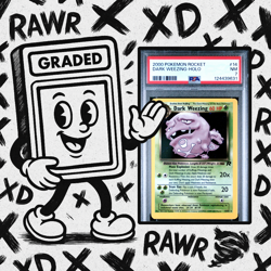2000 POKEMON ROCKET #14 DARK WEEZING-HOLO PSA 7 Graded Card - Image 1