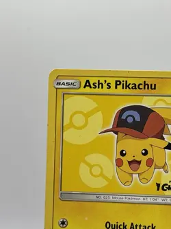 Pokemon Ash's Pikachu - SM111 - SM Black Star Promo Sun and Moon Card TCG LP - Image 2