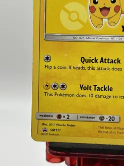Pokemon Ash's Pikachu - SM111 - SM Black Star Promo Sun and Moon Card TCG LP - Image 5
