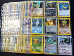 DAMAGED Lot of 117 ALL HOLO Vintage Pokemon Card Binder Collection DAMAGED - Image 1