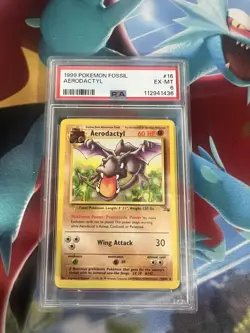 Aerodactyl 16/62 Fossil PSA Graded 6 Pokemon Trading Card Game - Image 1