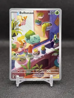 Bulbasaur 143/142 Pokemon TCG SV Stellar Crown Illustration Rare Card - Image 1