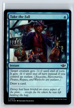 FOIL Take the Fall Outlaws of Thunder Junction - MTG Magic the Gathering Card - Image 1