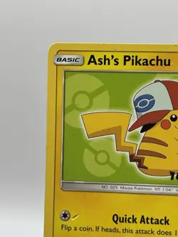 Ash's Pikachu - SM112 - Pokemon Sun & Moon Promo Rare Card LP - Image 2