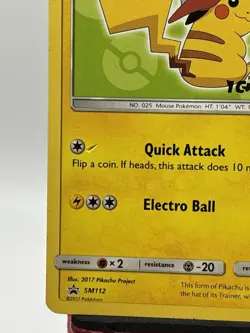 Ash's Pikachu - SM112 - Pokemon Sun & Moon Promo Rare Card LP - Image 5