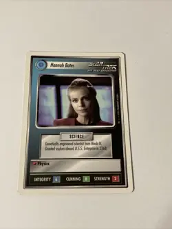 Star Trek CCG Personnel Federation Hannah Bates Uncommon Card - Image 1