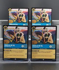Disney Lorcana Cruella De Vil - Fashionable Cruiser 145/204 Fabled Common 4 Card - Image 1
