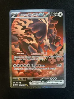 Pokemon TCG Bloodmoon Ursaluna EX Prismatic Evolutions Card 168/131 - Image 1