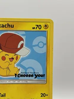 Ash’s Pikachu SM113 Ultra Rare Non Holo Exclusive Promo Pokemon Card LP - Image 3