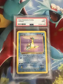 Lapras 25/62 Fossil PSA Graded 9 Pokemon Trading Card Game - Image 1