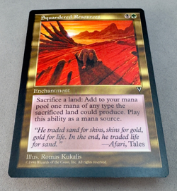 MTG-Squandered Resources Visions-LP NM-vintage Magic the Gathering-Reserve List - Image 1