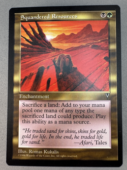 MTG-Squandered Resources Visions-LP NM-vintage Magic the Gathering-Reserve List - Image 2