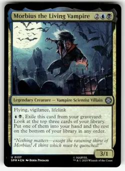 MORBIUS THE LIVING VAMPIRE #137 FOIL (UNCOMMON) MTG MARVEL'S SPIDER-MAN - Image 1
