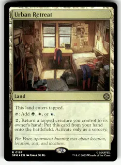 URBAN RETREAT #187 FOIL (RARE) MTG MARVEL'S SPIDER-MAN - Image 1