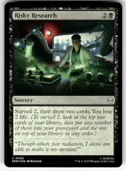 RISKY RESEARCH #62 FOIL (COMMON) MTG MARVEL'S SPIDER-MAN - Image 1