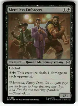 MERCILESS ENFORCERS #58 FOIL (COMMON) MTG MARVEL'S SPIDER-MAN - Image 1