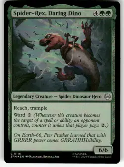 SPIDER-REX, DARING DINO #116 FOIL (COMMON) MTG MARVEL'S SPIDER-MAN - Image 1
