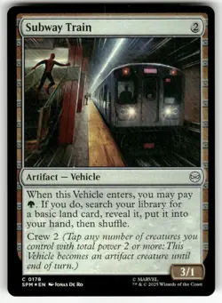 SUBWAY TRAIN #178 FOIL (COMMON) MTG MARVEL'S SPIDER-MAN - Image 1