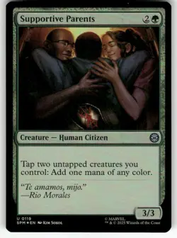 SUPPORTIVE PARENTS #119 FOIL (UNCOMMON) MTG MARVEL'S SPIDER-MAN - Image 1