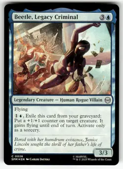 BEETLE, LEGACY CRIMINAL #26 FOIL (COMMON) MTG MARVEL'S SPIDER-MAN - Image 1