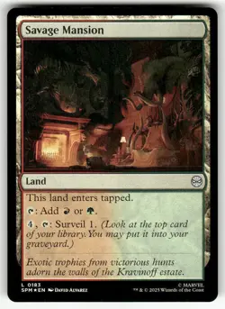 SAVAGE MANSION #183 FOIL L MTG MARVEL'S SPIDER-MAN - Image 1