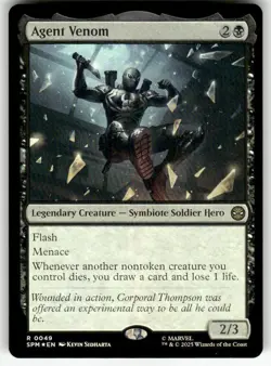 AGENT VENOM #49 FOIL (RARE) MTG MARVEL'S SPIDER-MAN - Image 1