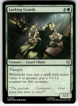 LURKING LIZARDS #107 FOIL (COMMON) MTG MARVEL'S SPIDER-MAN - Image 1