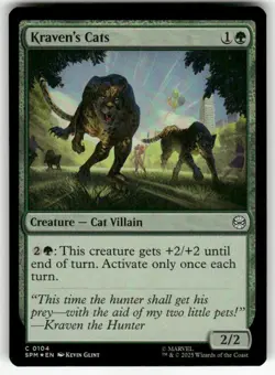 KRAVEN'S CATS #104 FOIL (COMMON) MTG MARVEL'S SPIDER-MAN - Image 1