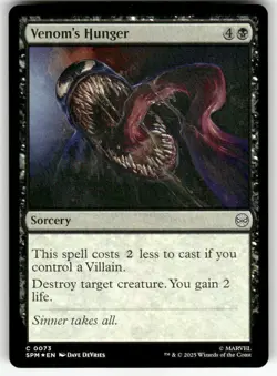 VENOM'S HUNGER #73 FOIL (COMMON) MTG MARVEL'S SPIDER-MAN - Image 1