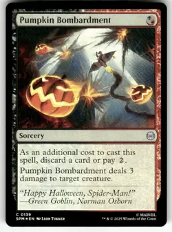 PUMPKIN BOMBARDMENT #139 FOIL (COMMON) MTG MARVEL'S SPIDER-MAN - Image 1