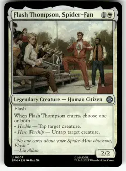 FLASH THOMPSON, SPIDER-FAN #7 FOIL (UNCOMMON) MTG MARVEL'S SPIDER-MAN - Image 1