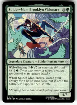 SPIDER-MAN, BROOKLYN VISIONARY #115 FOIL (COMMON) MTG MARVEL'S SPIDER-MAN - Image 1