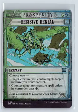 FOIL Decisive Denial Breaking News Uncommon - MTG Magic the Gathering Card - Image 1
