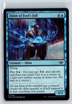 FOIL Djinn of Fool's Fall Outlaws of Thunder Junction - MTG Magic the Gathe - Image 1